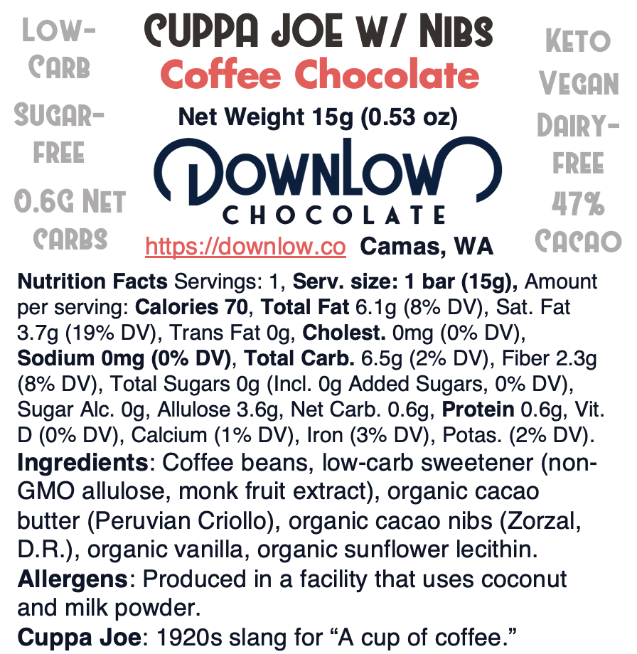 Cuppa Joe: Coffee Chocolate Bar