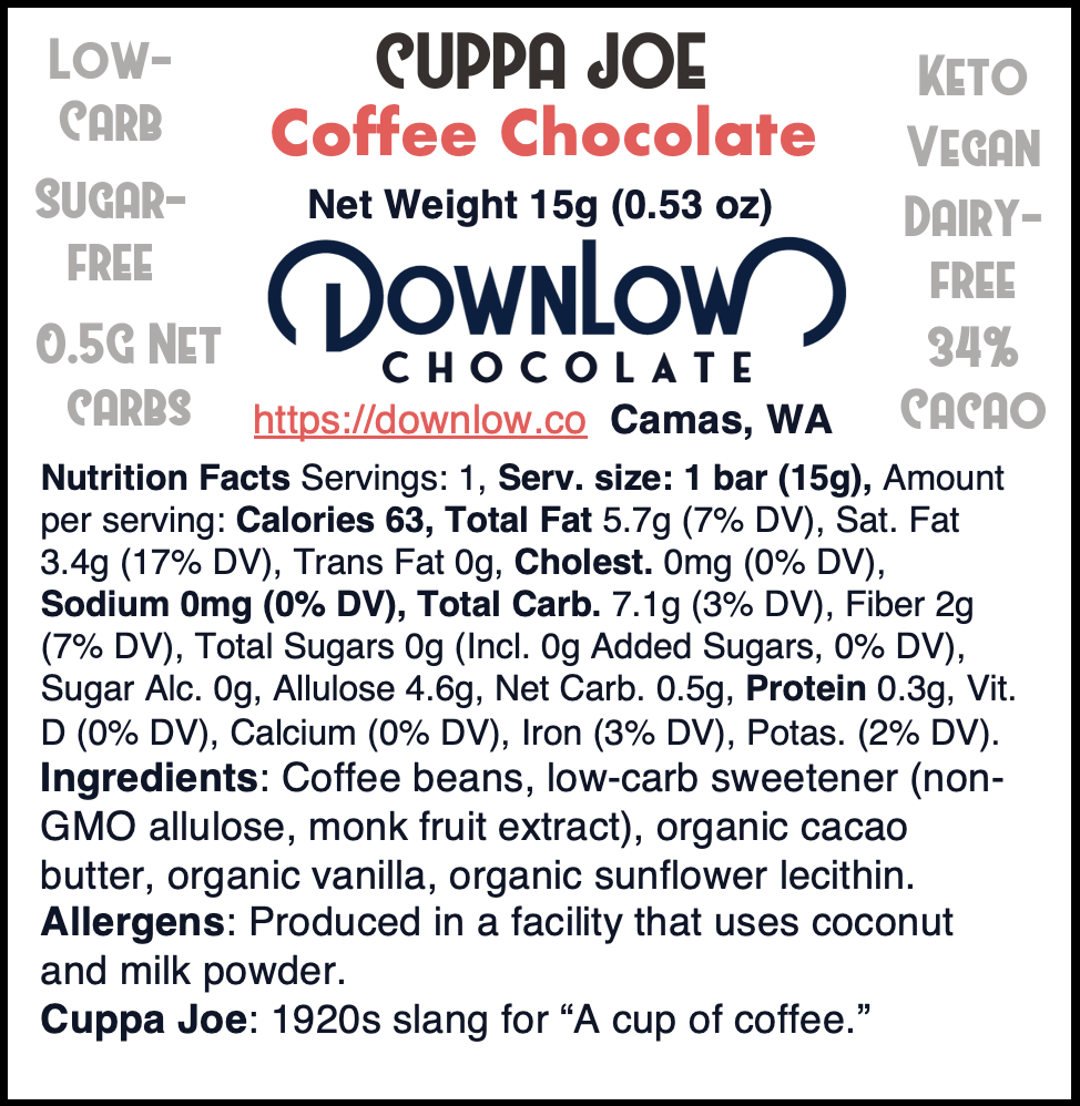 Cuppa Joe: Coffee Chocolate Bar