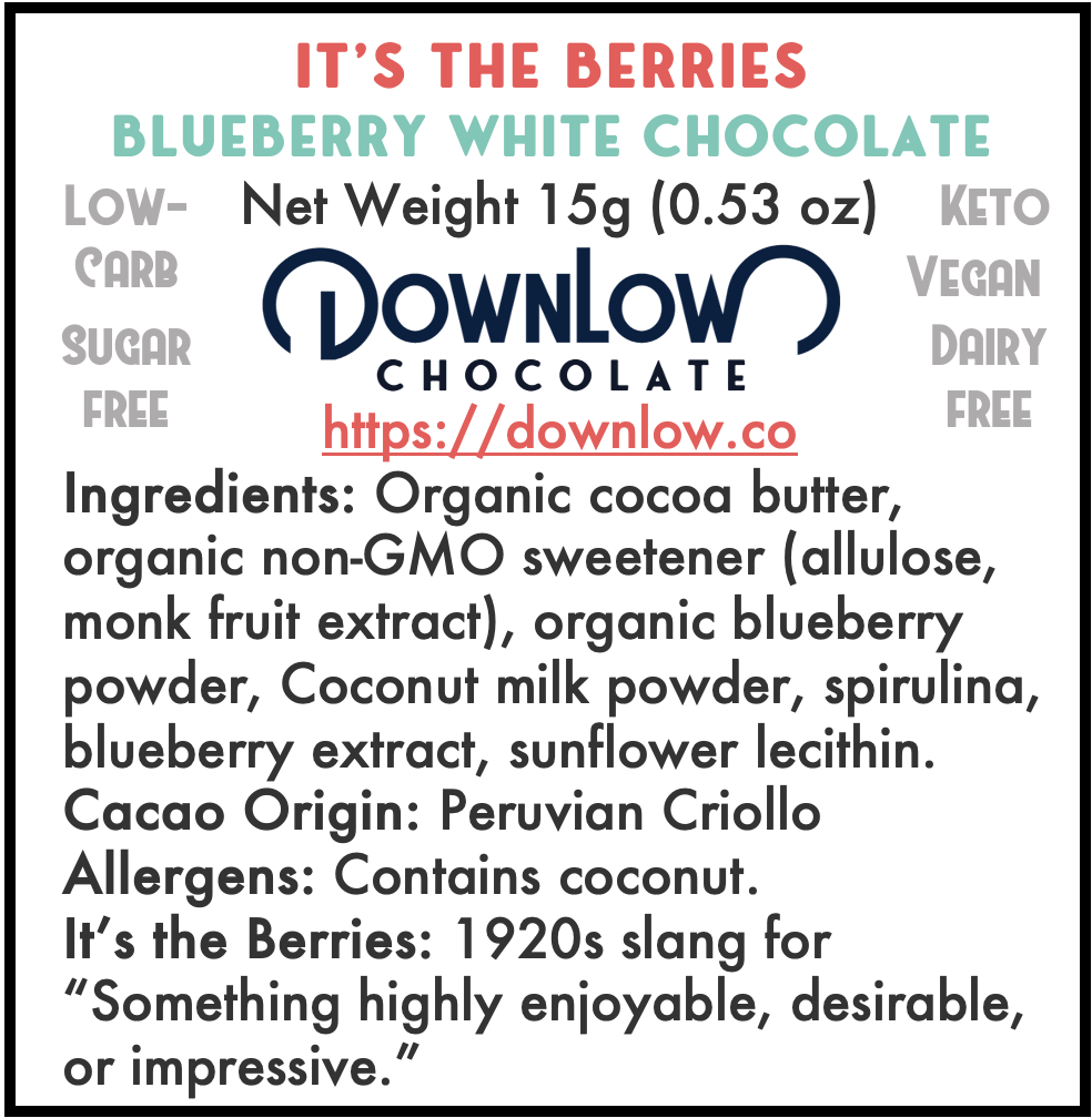 It's the Berries: Blueberry White Chocolate Bar
