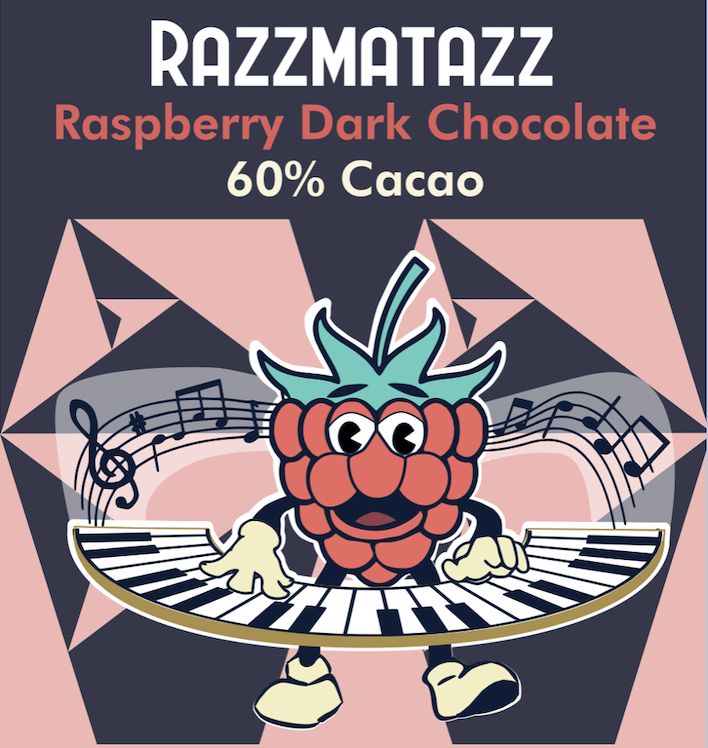 Razzmatazz: 60% Dark Chocolate Bar