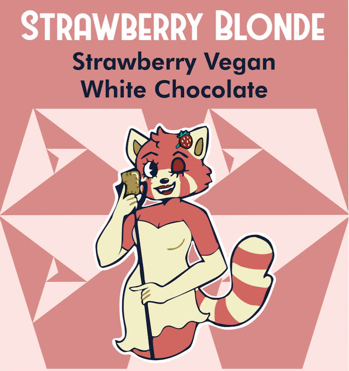 Strawberry Blonde: Strawberry Vegan White Chocolate Bar