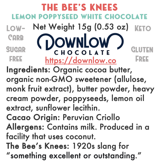 The Bee's Knees: Lemon Poppyseed White Chocolate Bar