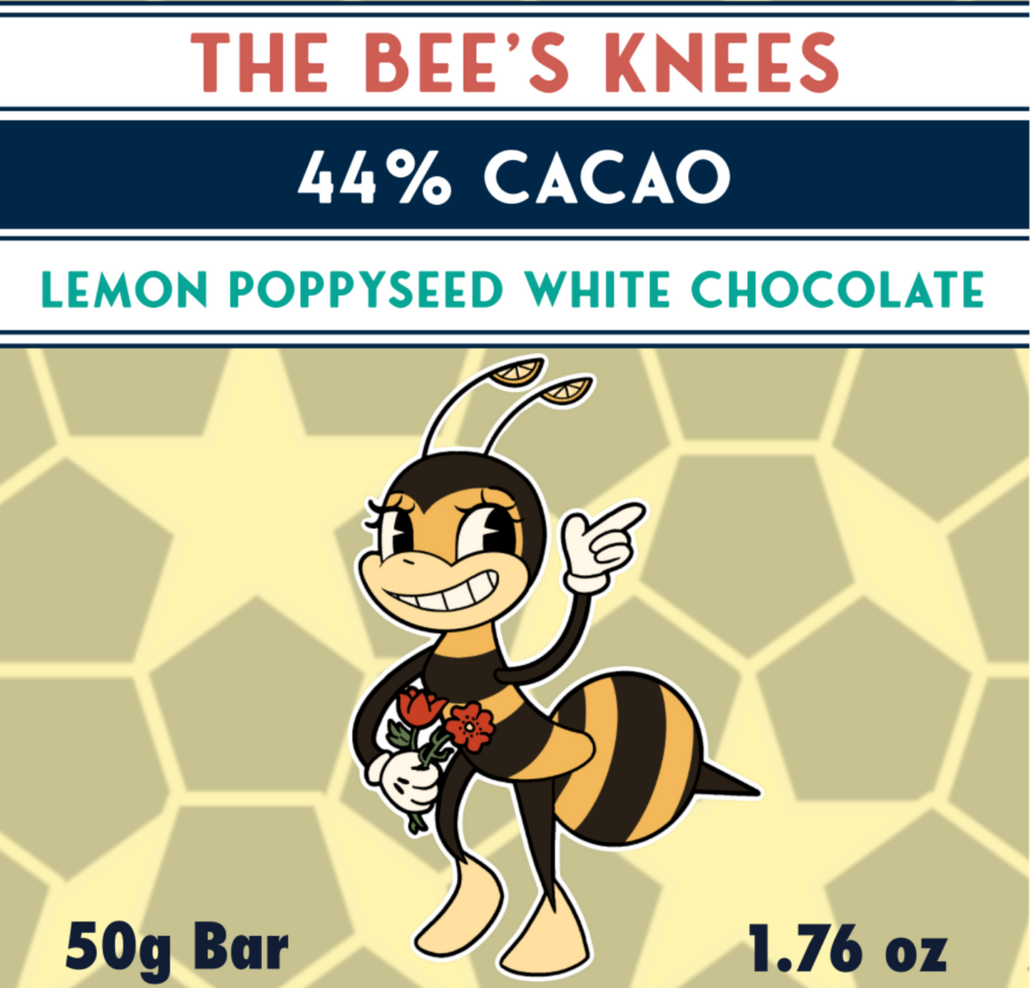 The Bee's Knees: Lemon Poppyseed White Chocolate Bar