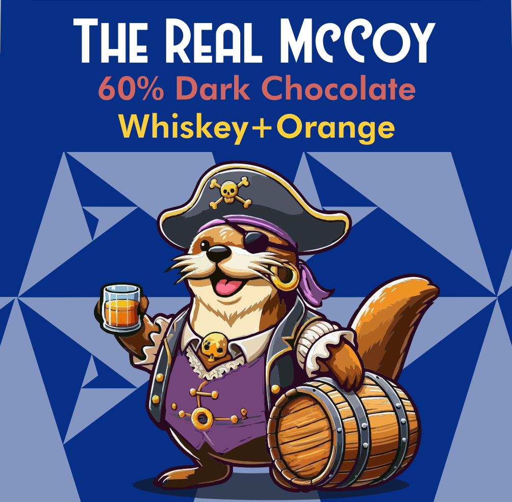 The Real McCoy: Whiskey-Infused + Orange 60% Dark Chocolate Bar