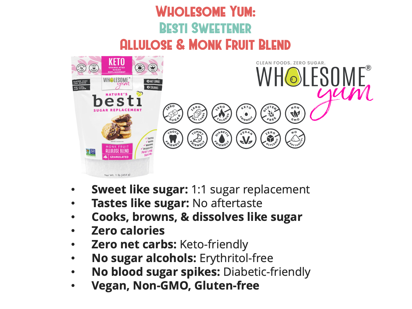 Besti: Allulose & Monk Fruit Sweetener